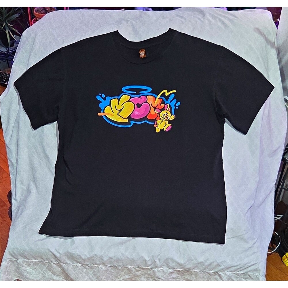 MCM x SambyPen Limited Edition Black Graffiti Logo Graphic Tee Size XL